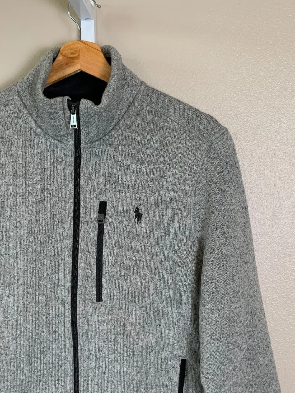 POLO Ralph Lauren Knit Fleece Lined Full Zip Mockneck Jacket
